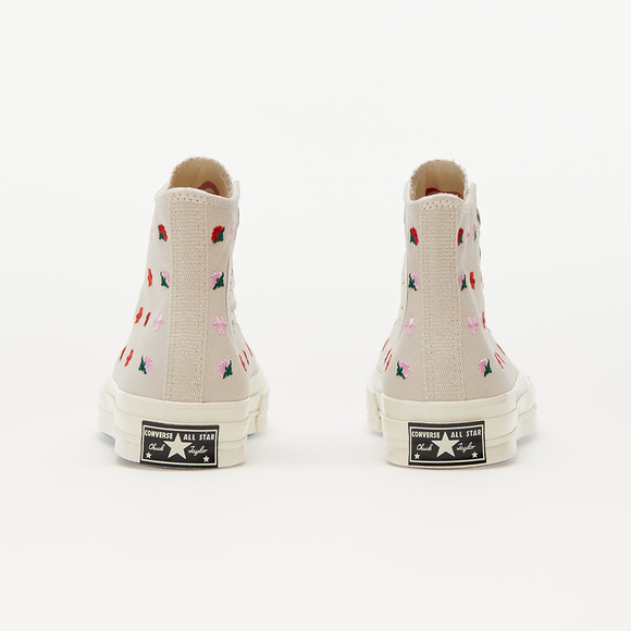 Converse Women's High Top Chuck 70 Floral Sneakers Taupe Size US 8.5 - Picture 3 of 11